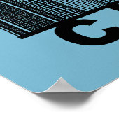 Chicago Skyline Silhouette  Poster (Hoek)