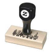 Chicago Skyline Silhouette  Rubberstempel (Stempel)