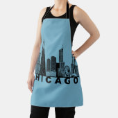 Chicago Skyline Silhouette  Schort (Insitu)