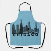 Chicago Skyline Silhouette  Schort (Voorkant)