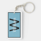 Chicago Skyline Silhouette  Sleutelhanger (achterkant)