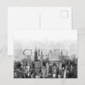 Chicago Skyline Sketch Feestdagenkaart (Voorkant / Achterkant)