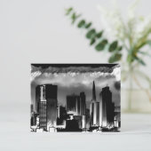 Chicago Skyline Sketch in Black en White Briefkaart (Staand voorkant)