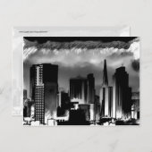 Chicago Skyline Sketch in Black en White Briefkaart (Voorkant / Achterkant)