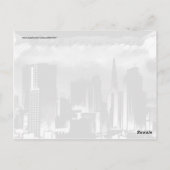 Chicago Skyline Sketch in Black en White Briefkaart (Achterkant)