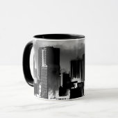 Chicago Skyline Sketch in Black en White Mok (Voorkant links)