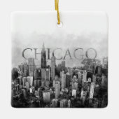 Chicago Skyline Sketch Keramisch Ornament (Voorkant)