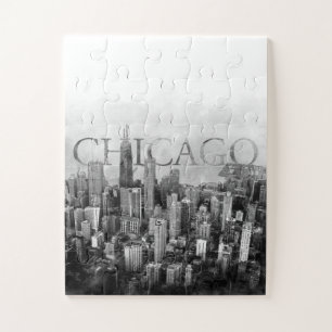 Chicago Skyline Sketch Legpuzzel