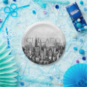 Chicago Skyline Sketch Papieren Bordje (Feest)
