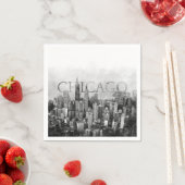Chicago Skyline Sketch Servet (Insitu)