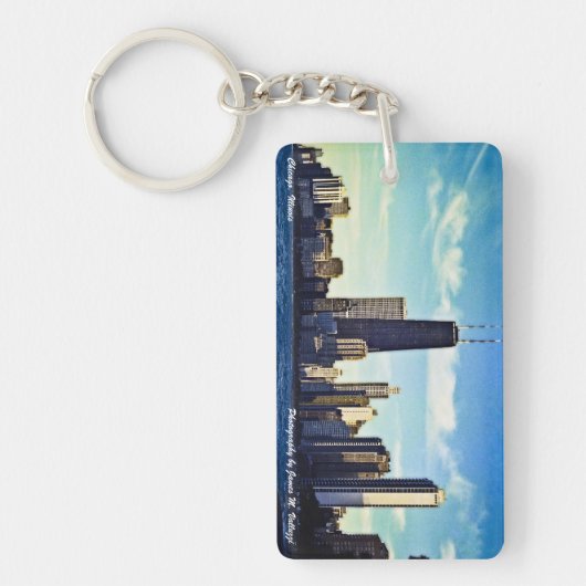 Chicago Skyline Sleutelhanger (Voorkant)