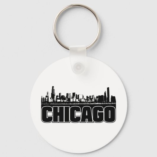 Chicago Skyline Sleutelhanger (Voorkant)