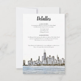 Chicago Skyline Spaans — Kaart Details