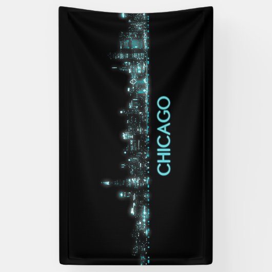 Chicago Skyline Spandoek (Verticaal)