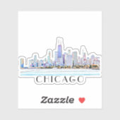 Chicago Skyline Sticker (Vel)
