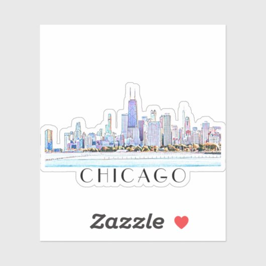 Chicago Skyline Sticker (Vel)