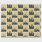 Chicago Skyline  stijl Cadeaupapier (Vlak)