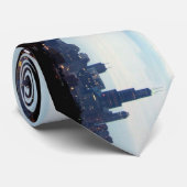 Chicago Skyline Stropdas (Opgerold)