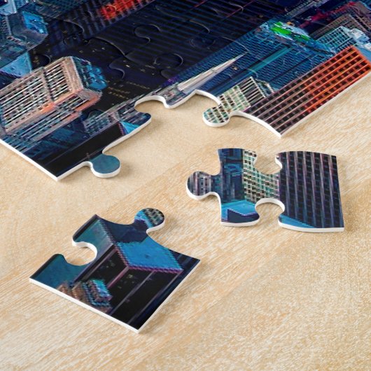 Chicago Skyline Sundown Legpuzzel (Zijkant)