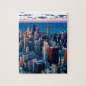 Chicago Skyline Sundown Legpuzzel (Verticaal)