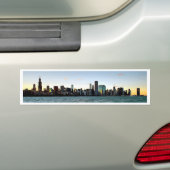 Chicago Skyline Sunset Bumpersticker (Op auto)