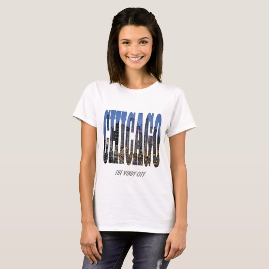Chicago Skyline T-shirt (Voorkant volledig)