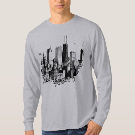 Chicago Skyline T-Shirt (Voorkant)