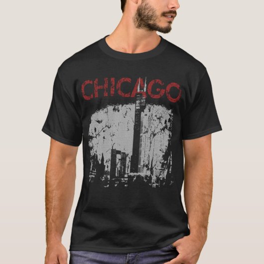 Chicago Skyline t shirt (Voorkant)