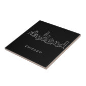 Chicago Skyline Tegeltje (Zijkant)