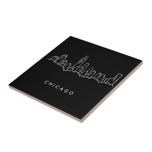 Chicago Skyline Tegeltje (Zijkant)