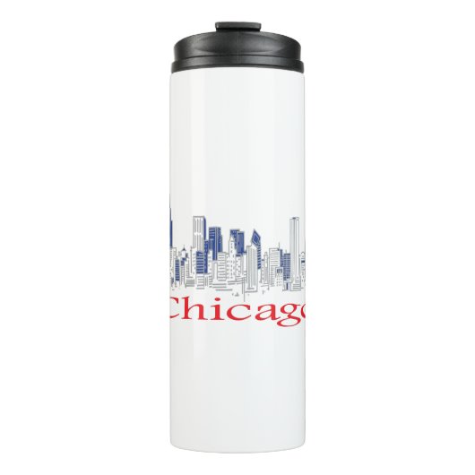 Chicago-Skyline Thermosbeker (Voorkant)