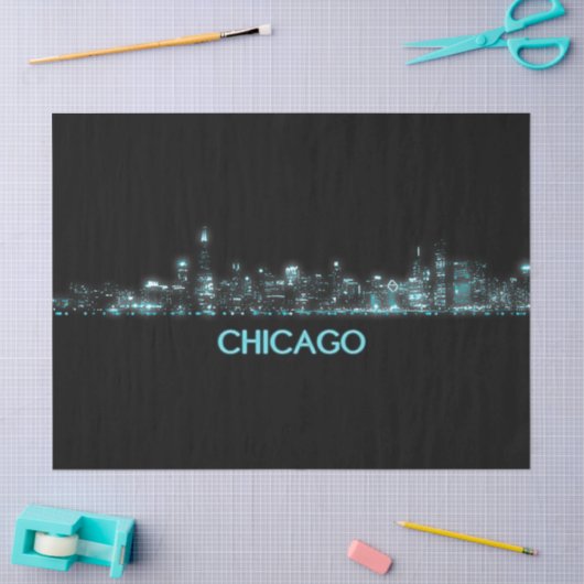 Chicago Skyline Tissuepapier (Craft)