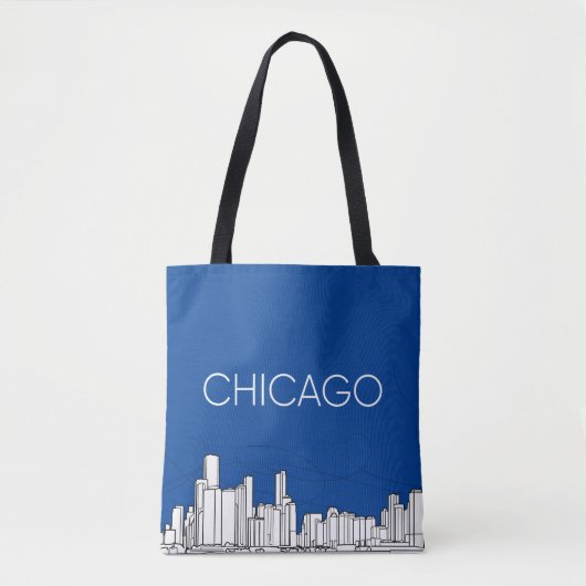 Chicago skyline tote bag (Voorkant)