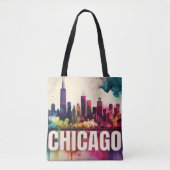Chicago Skyline Tote Bag (Voorkant)