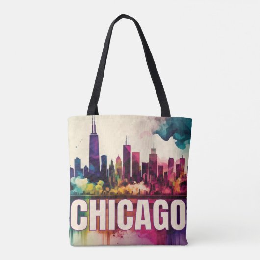 Chicago Skyline Tote Bag (Achterkant)