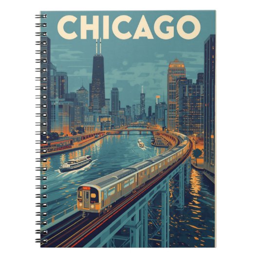 Chicago Skyline Travel Notitieboek (Voorkant)