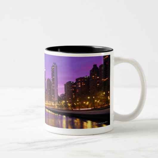 Chicago Skyline Tweekleurige Koffiemok (Rechts)