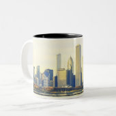 Chicago Skyline Tweekleurige Koffiemok (Voorkant links)