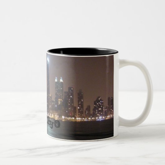 Chicago Skyline Tweekleurige Koffiemok (Rechts)