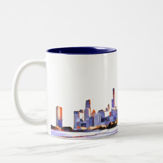 Chicago Skyline Two-Tone Coffee Mok (Links)