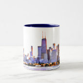 Chicago Skyline Two-Tone Coffee Mok (Center)