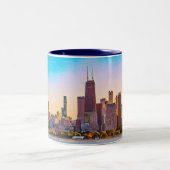 Chicago Skyline Two-Tone Coffee Mok (Center)