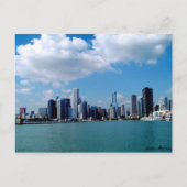 Chicago skyline-uitzicht van Navy Pier Briefkaart (Voorkant)