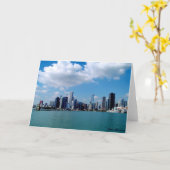 Chicago skyline-uitzicht van Navy Pier Kaart (Gele Bloem)