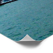 Chicago skyline-uitzicht van Navy Pier Poster (Hoek)