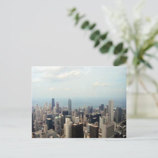 Chicago Skyline Uitzicht van Willis Tower Briefkaart (Staand voorkant)