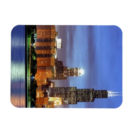 Chicago skyline van de Adler Planetarium Magneet (Horizontaal)