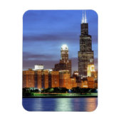 Chicago skyline van de Adler Planetarium Magneet (Verticaal)