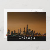 Chicago Skyline van het centrum John Hancock Briefkaart (Voorkant / Achterkant)