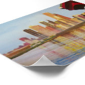 Chicago skyline van Navy Pier Poster (Hoek)